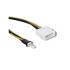 Adapter zasilania molex żeński - 3-pin męski do wentylatora 0,18m Qoltec 53061