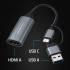 Karta przechwytująca obraz HDMI 4K@30Hz USB-C USB-A Qoltec 53789
