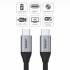 Kabel USB C - USB C PD 100W 4K 60Hz 10Gbps 1,0m Unitek C14082ABK czarny