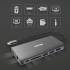 Hub USB-C -> USB x2 HDMI 4K VGA RJ45 PD czytnik SD audio Unitek D1019B