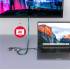 Hub USB-C -> USB 3.1 x3 Gigabit PD 100W HDMI Unitek D1084A