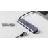 Hub USB-C 11w1 z obsługą dwóch monitorów 4K@30Hz RJ45 PD 100 W SD i microSD Unitek D1113BGY01