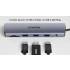 Hub USB-C 11w1 z obsługą dwóch monitorów 4K@30Hz RJ45 PD 100 W SD i microSD Unitek D1113BGY01