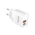 Ładowarka sieciowa USB-C + USB-A PD QC PC 3.0 20W Unitek P1124AWH01-EU biała