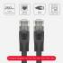 Patch cord UTP kat. 6 płaski 1m Unitek C1809GBK czarny