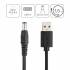 Kabel USB zasilający DC (5.5/2.5mm) 1,5m Unitek Y-C4046BK