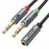 Adapter rozdzielacz słuchawek mikrofonu mini jack Unitek Y-C957ABK