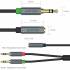 Adapter rozdzielacz słuchawek mikrofonu mini jack Unitek Y-C957ABK